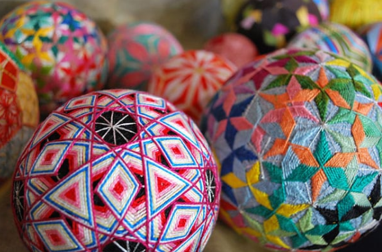 Temari balls – Hand Crafted Geometric Spheres Made By 93-Year-Old Grandmother